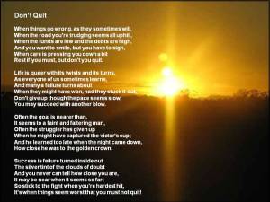Poem, "Don't Quit"